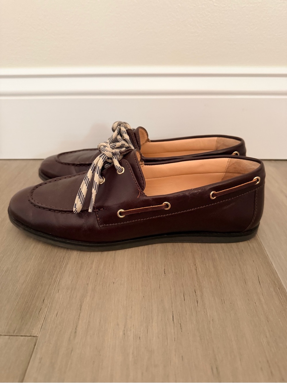 J. Crew Boat Shoes in Leather 7.5